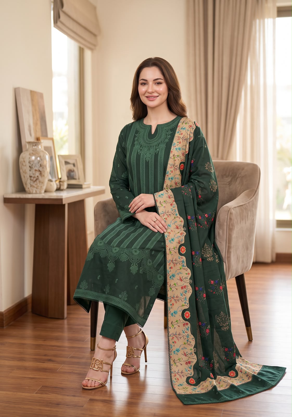 Embroidered Luxury Winter Creation
