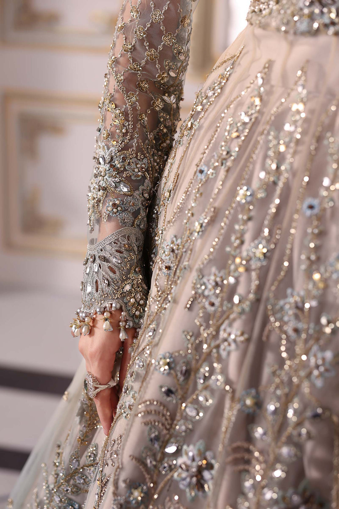 Maria B Luxury Embroidered Net Unstitched Dress