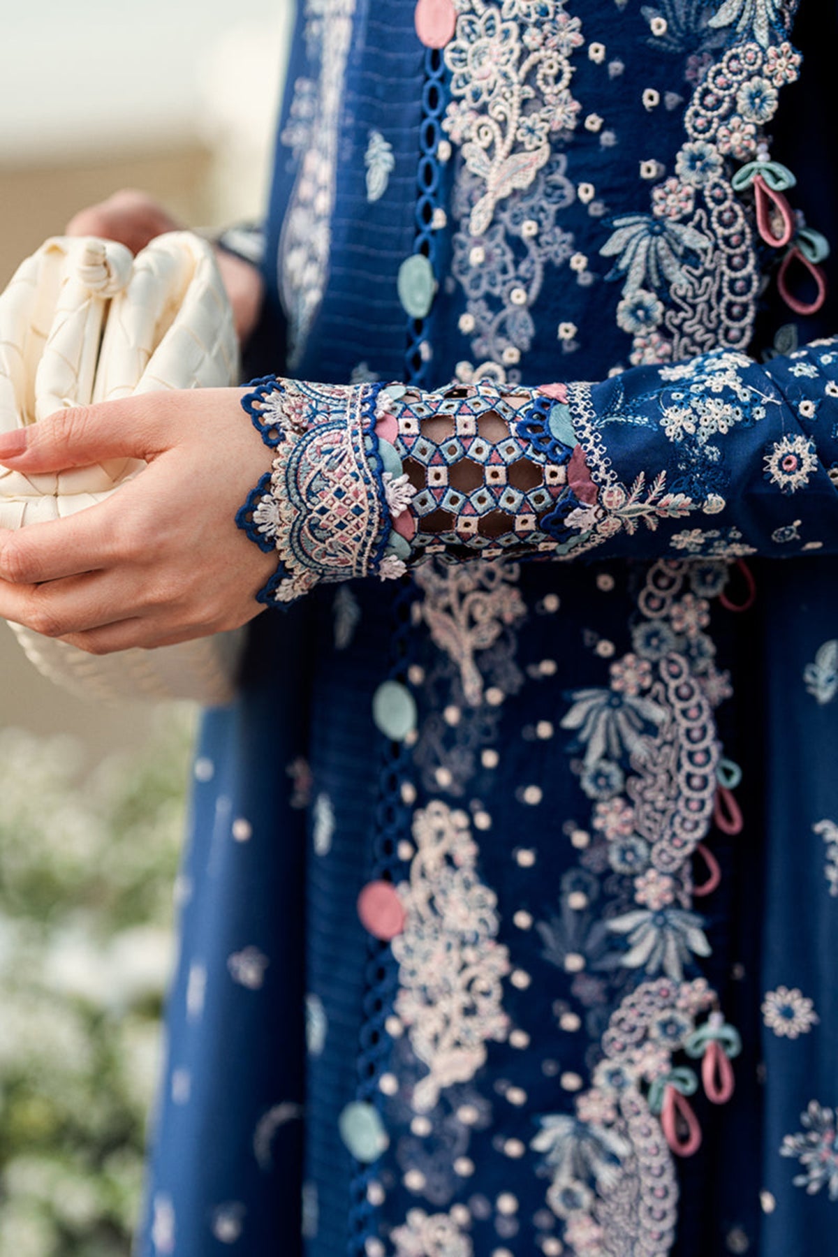 Qalamkar Embroidered Suit