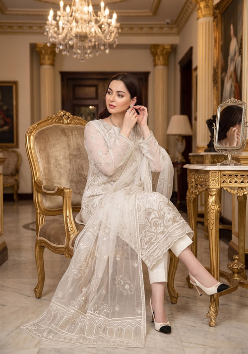 Embroidered Organza Suit