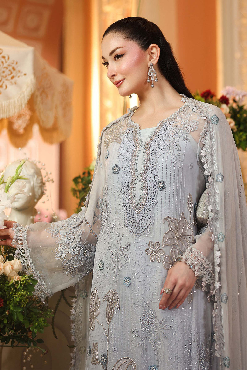 Maria B Embroidered Luxury Chiffon Dress