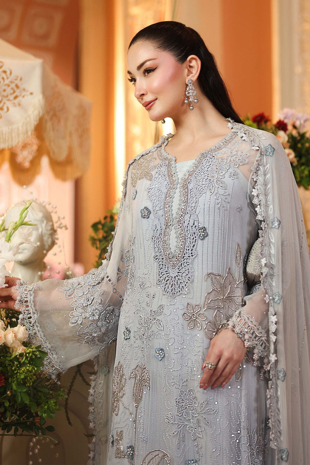 Maria B Embroidered Luxury Chiffon Dress