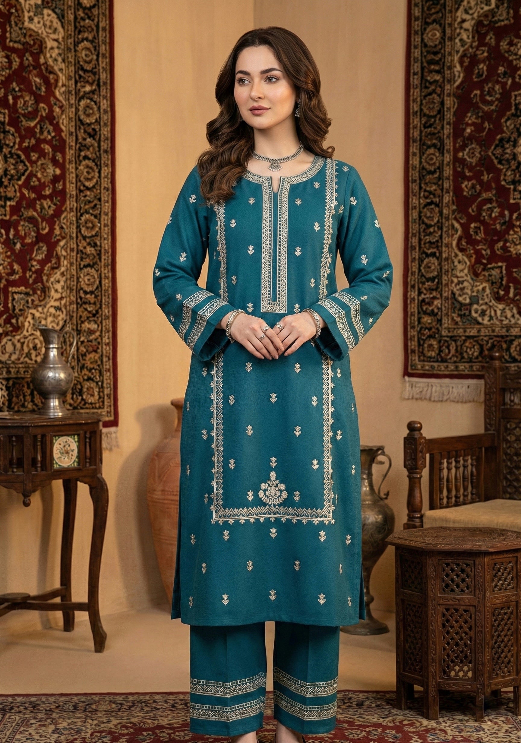 Embroidered Karandi 2 Pc
