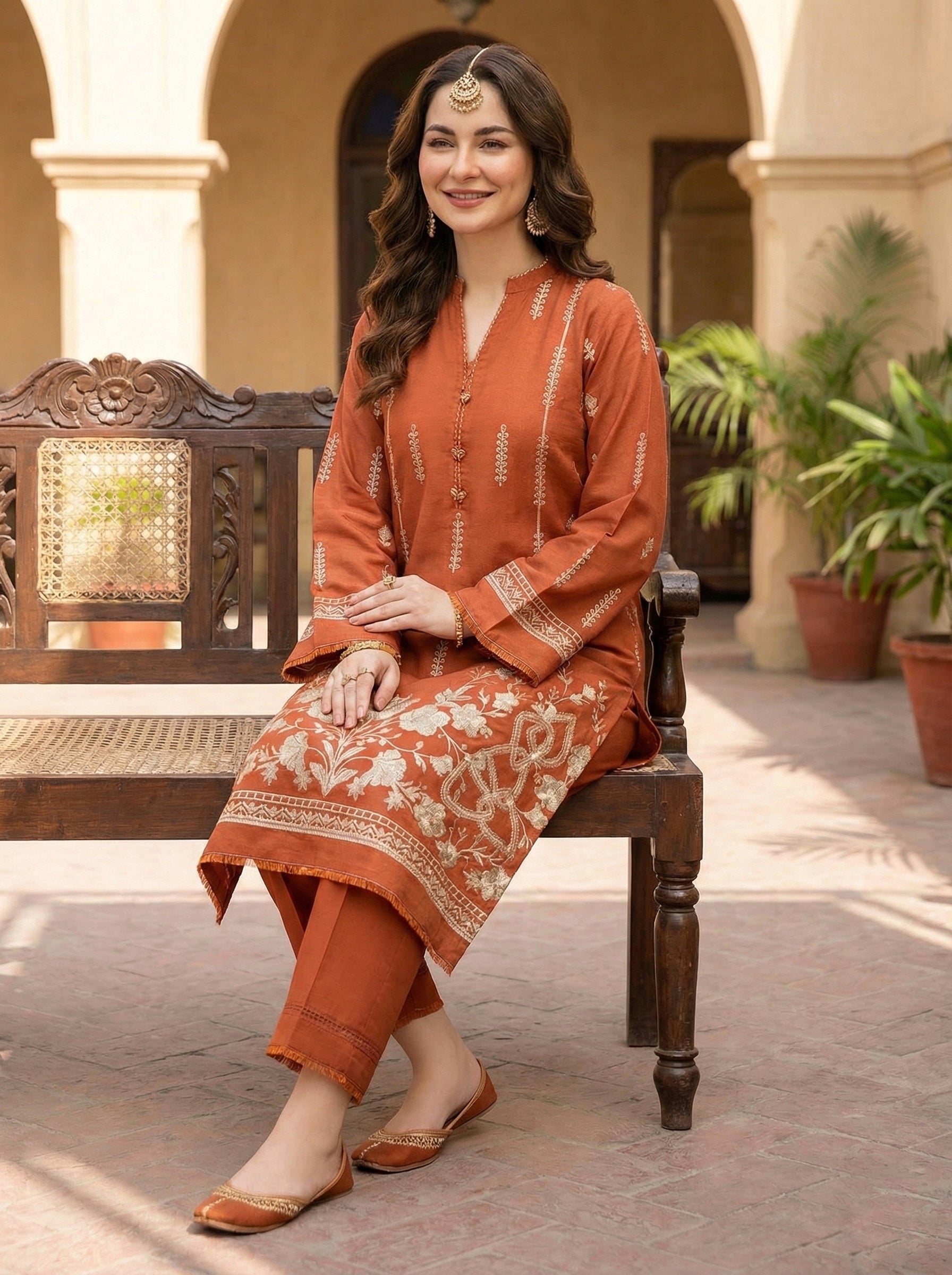 Embroidered Karandi 2 Pc