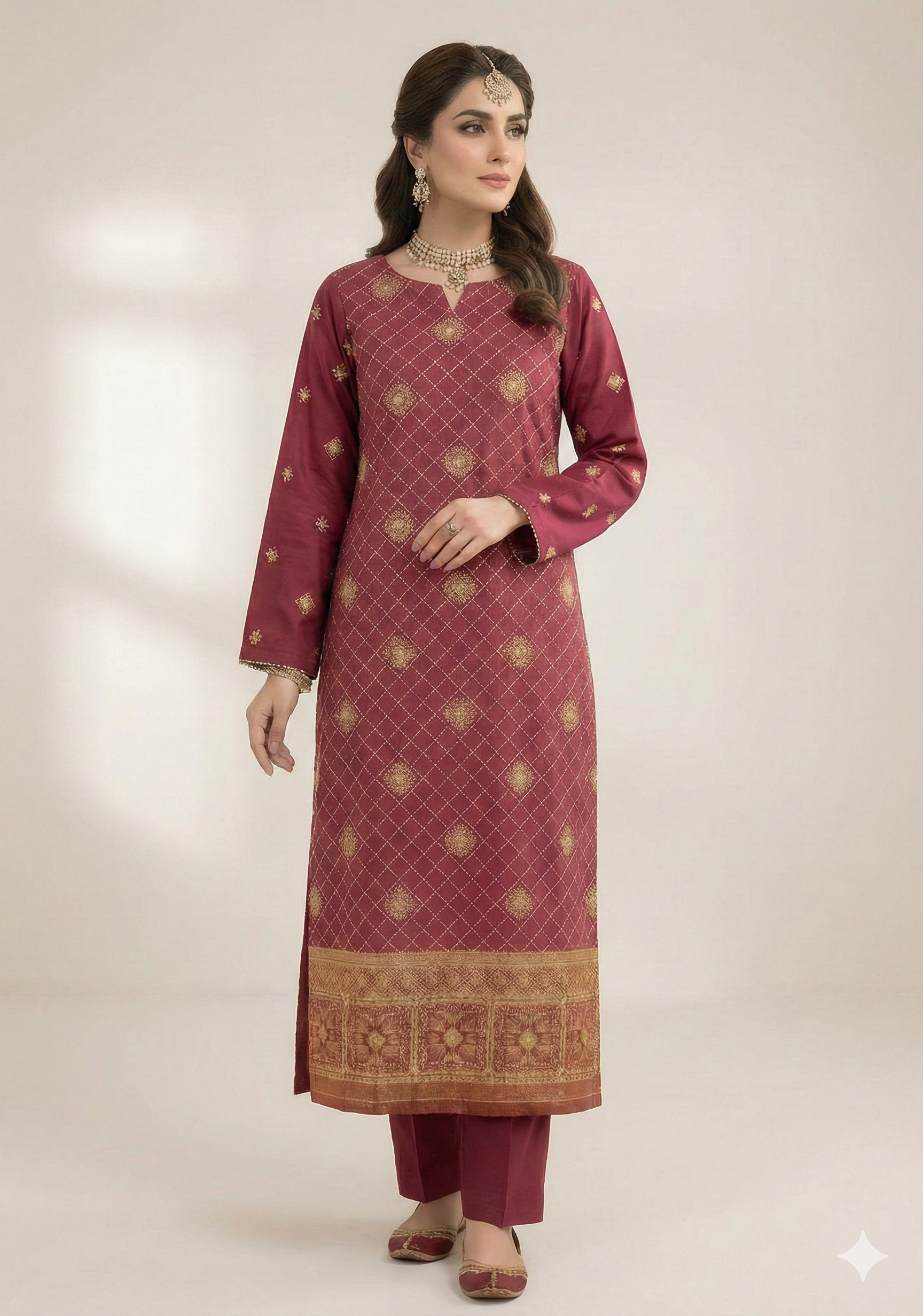 Embroidered Karandi 2 pcs