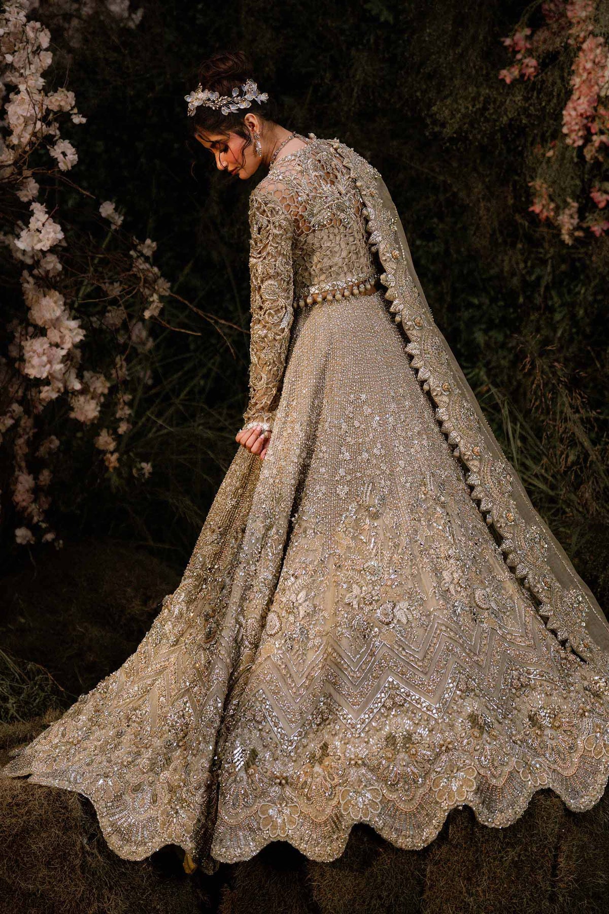 Maria B Embroidered Luxury Bridal Dress