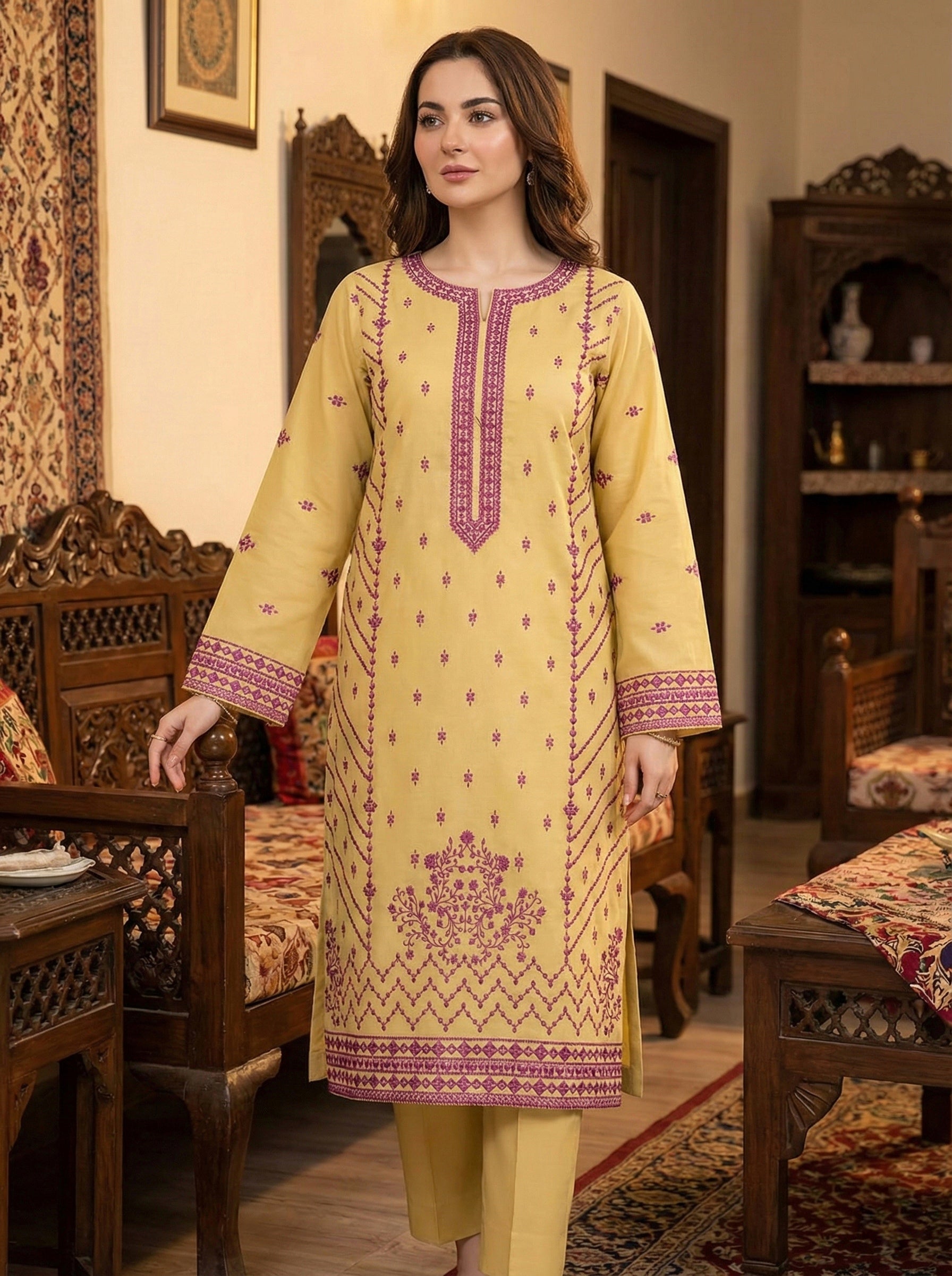 Embroidered Karandi 2 Pc