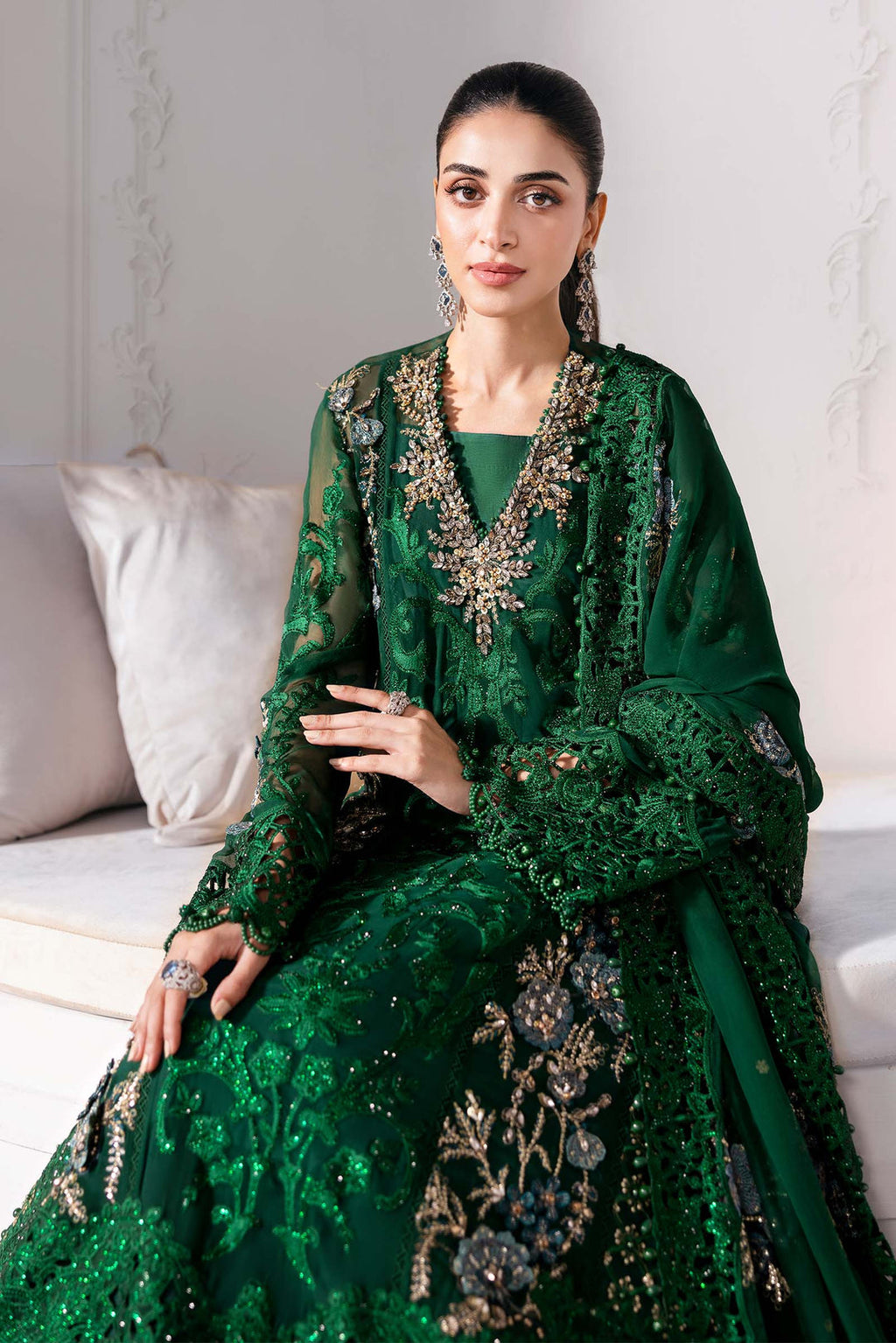 Maria B Embroidered Chiffon Suit