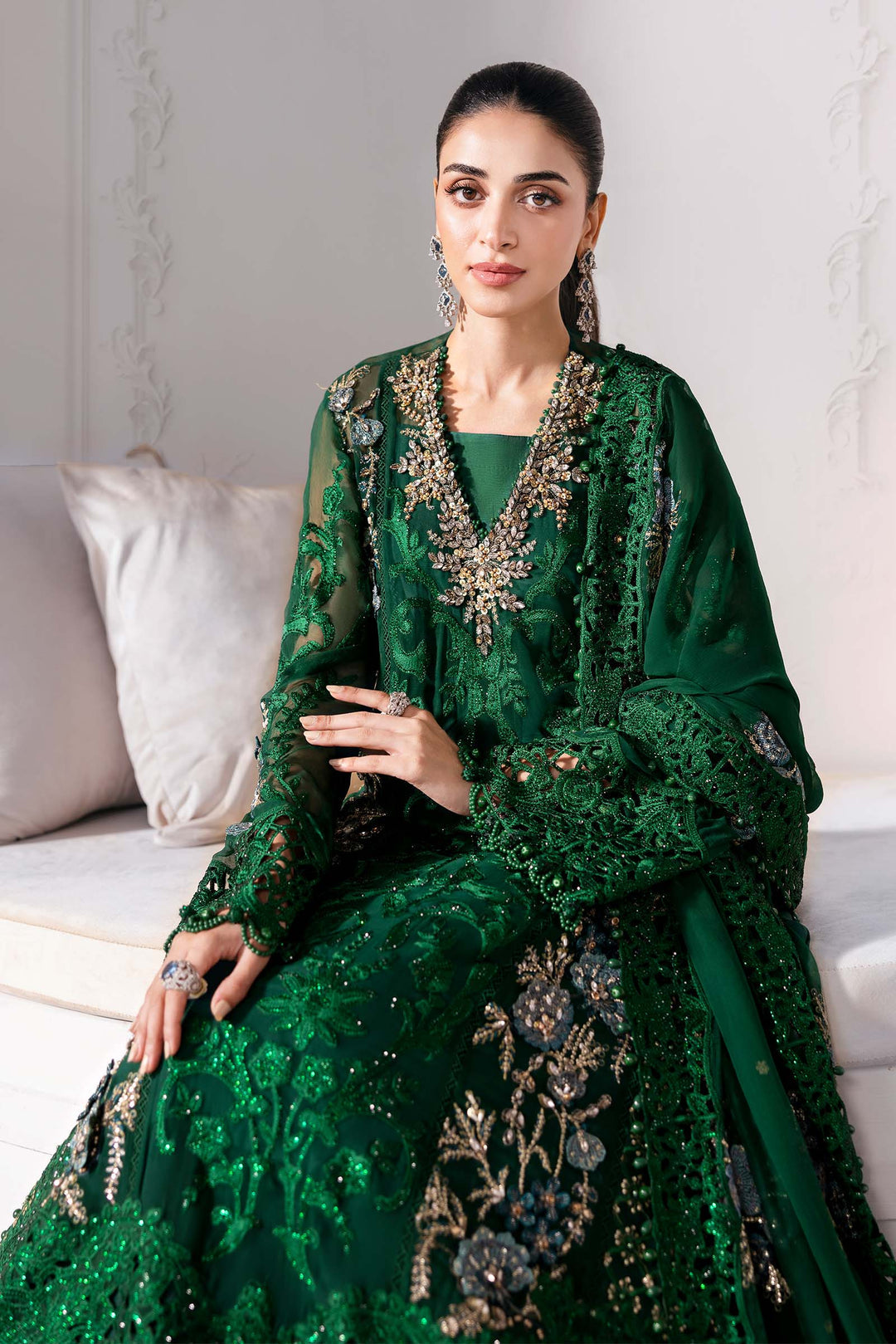 Maria B Embroidered Chiffon Suit