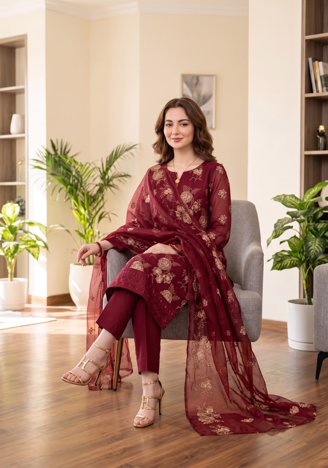 Ghani Cotton Net Suit