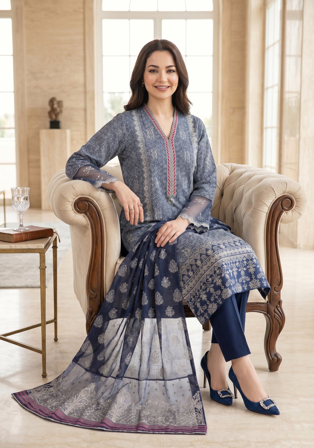 Ghani Embroidered Luxury Lawn