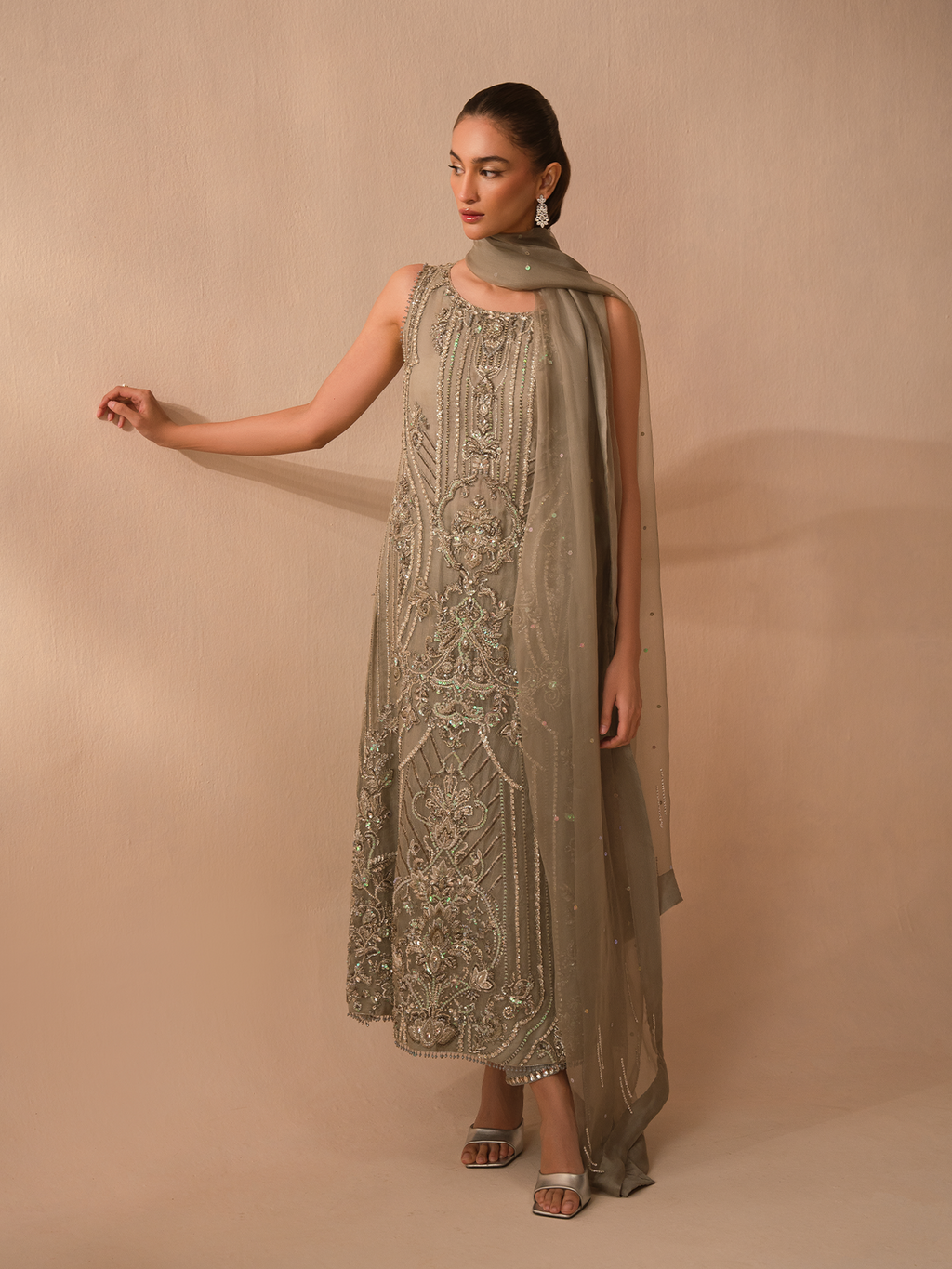 Pure Tussel Silk Handwork Suit