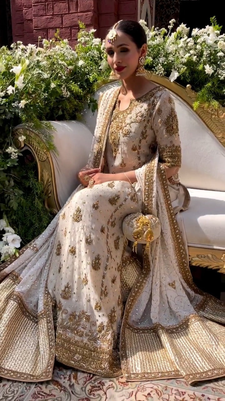 Haris Shakeel Handmade 3 Pc Suit