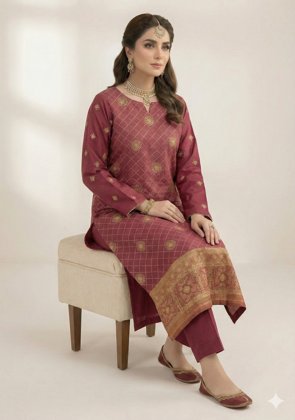 Embroidered Karandi 2 pcs