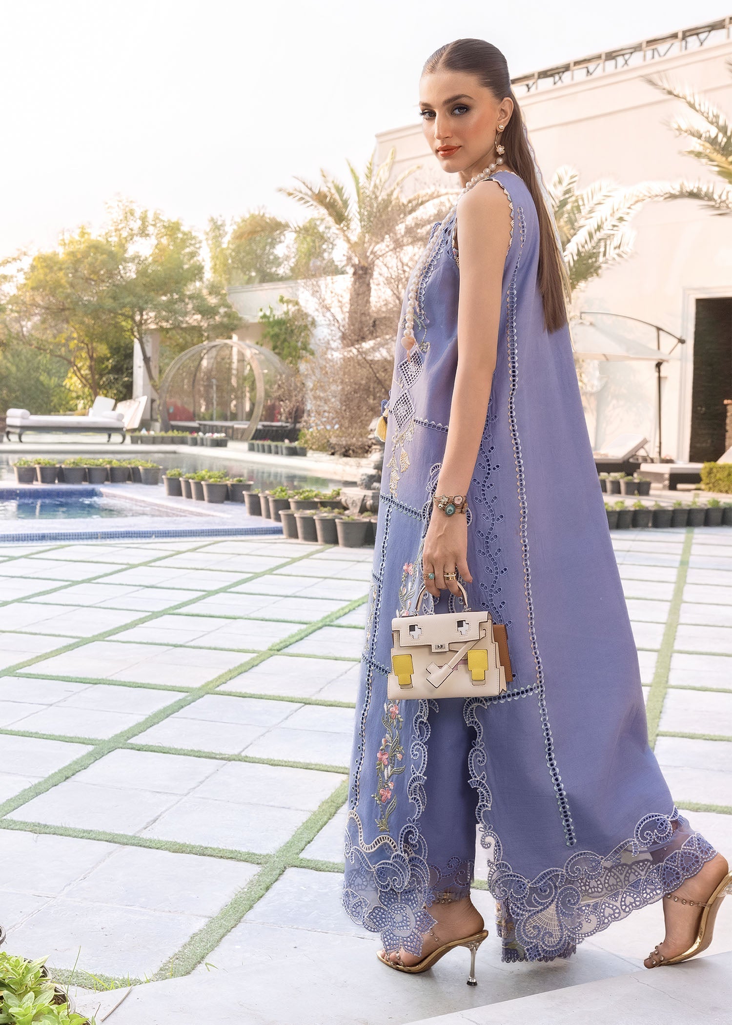Crimson Embroidered Luxury Lawn