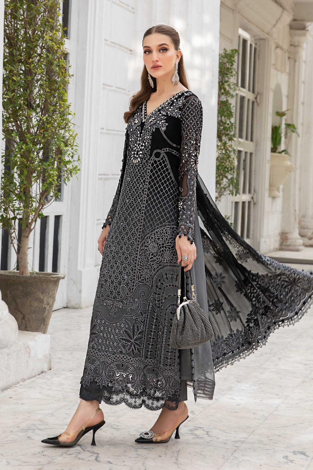 Maria B Embroidered Chiffon Latest