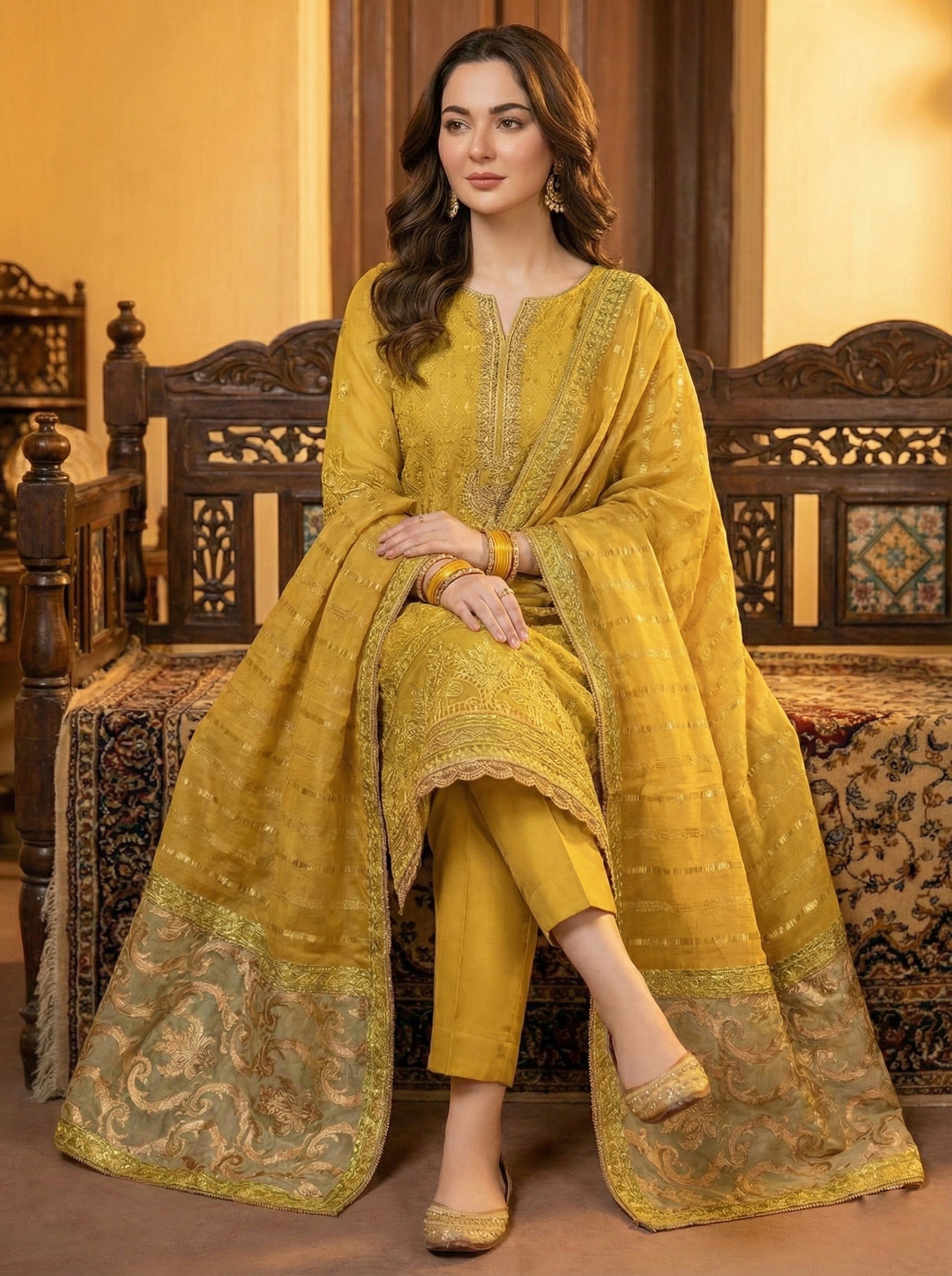 Ghani Eid Creation Cotton Net 4 Pc 2026