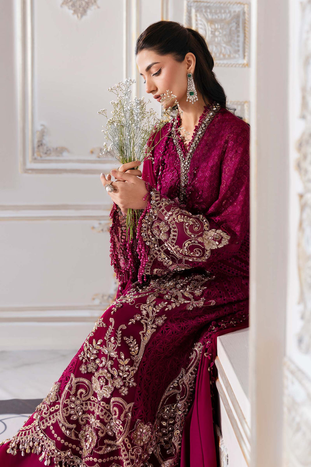 Maria B Luxury Embroidered Chiffon Unstitched Suit