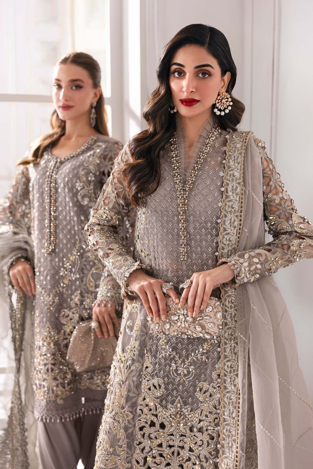 Maria B Embroidered Organza Suit
