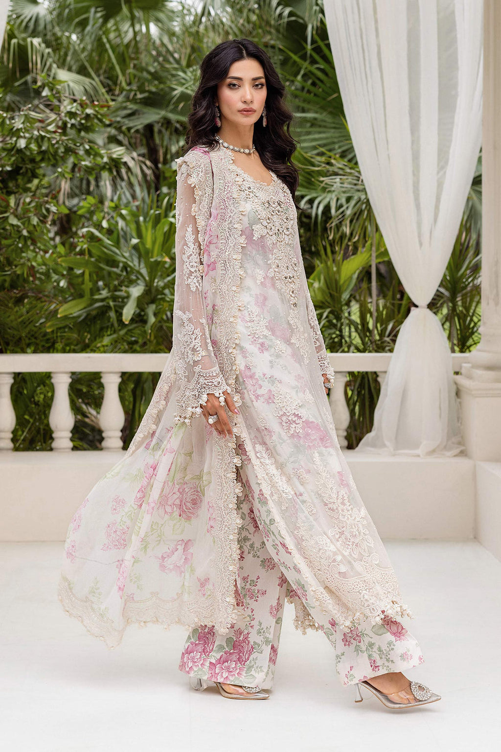 Maria B Embroidered Chiffon Suit