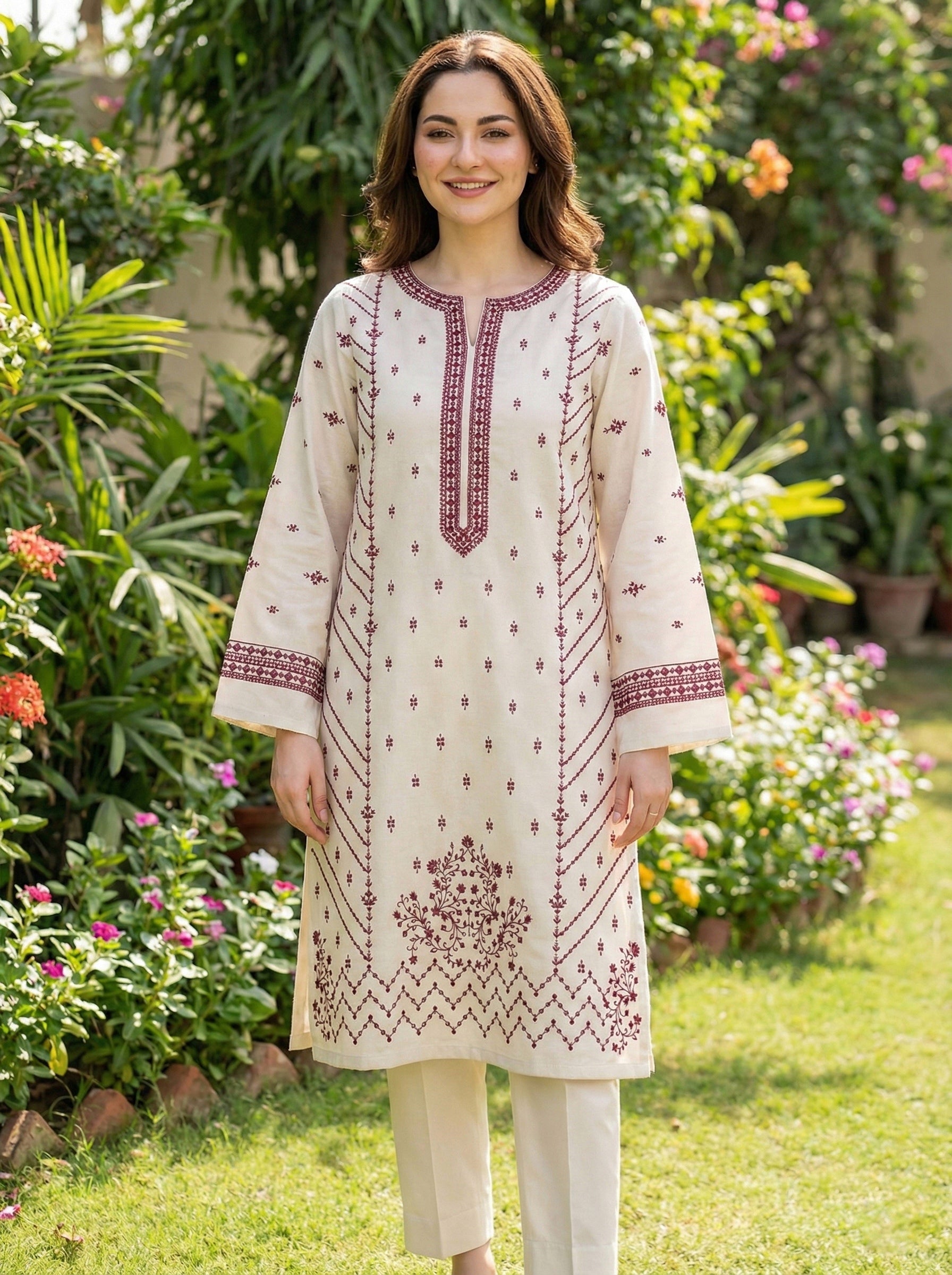 Embroidered Karandi 2 Pc