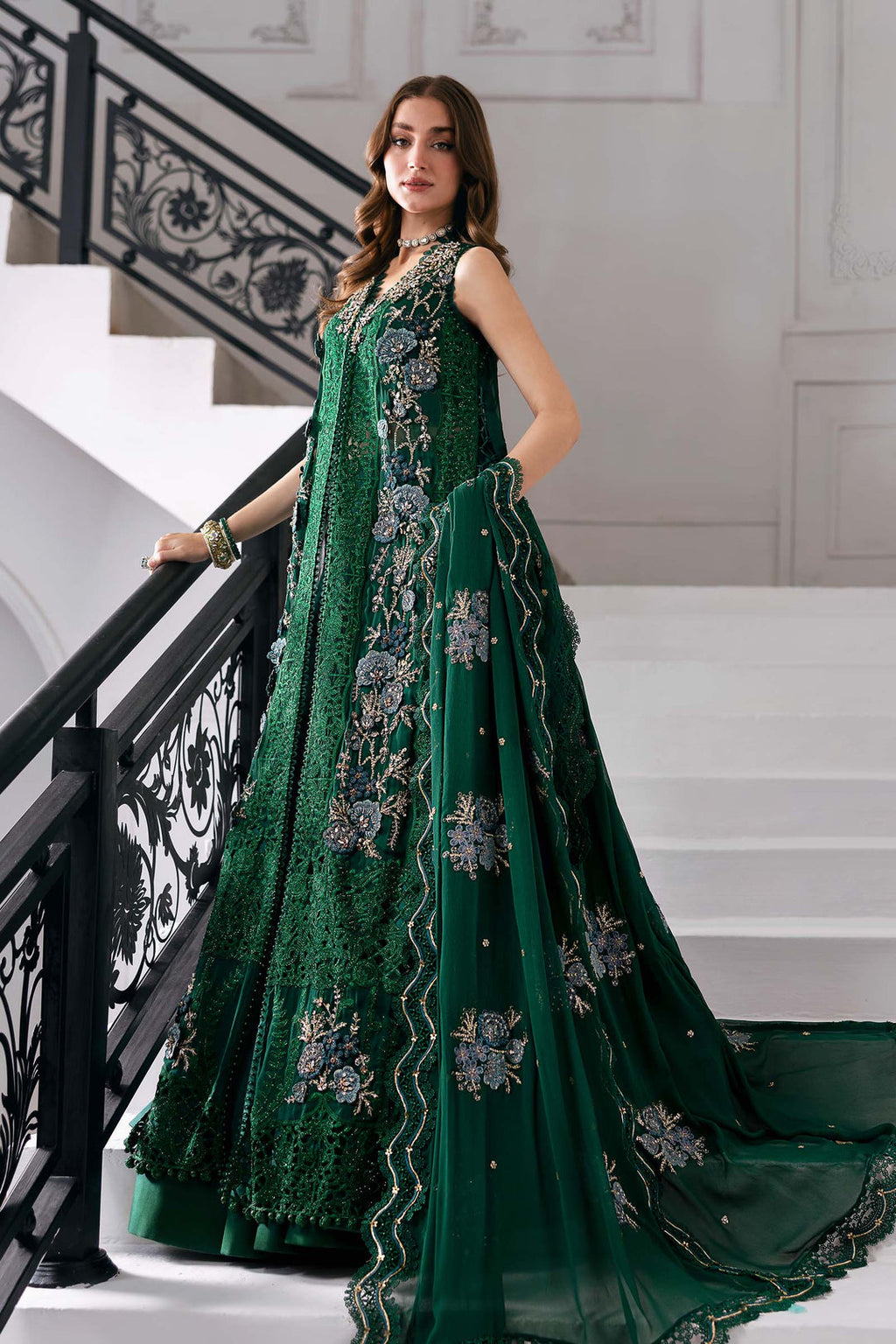 Maria B Embroidered Chiffon Suit