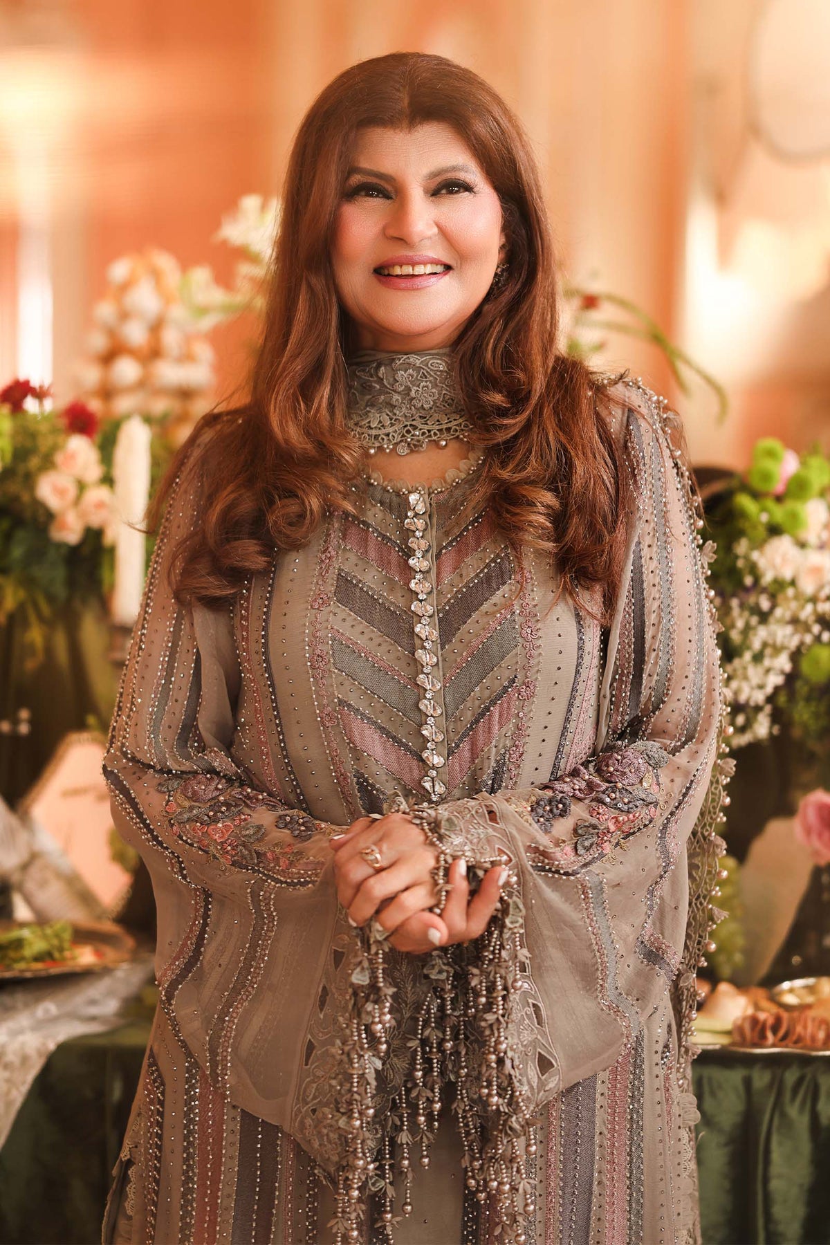 Maria B Embroidered Luxury Chiffon Dress