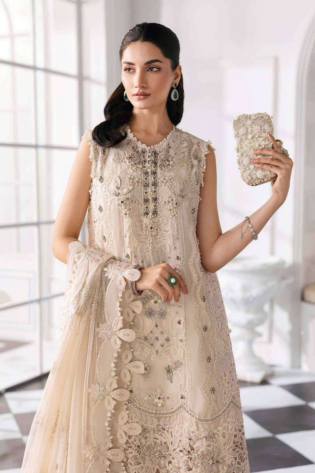 Maria B Embroidered Chiffon Suit
