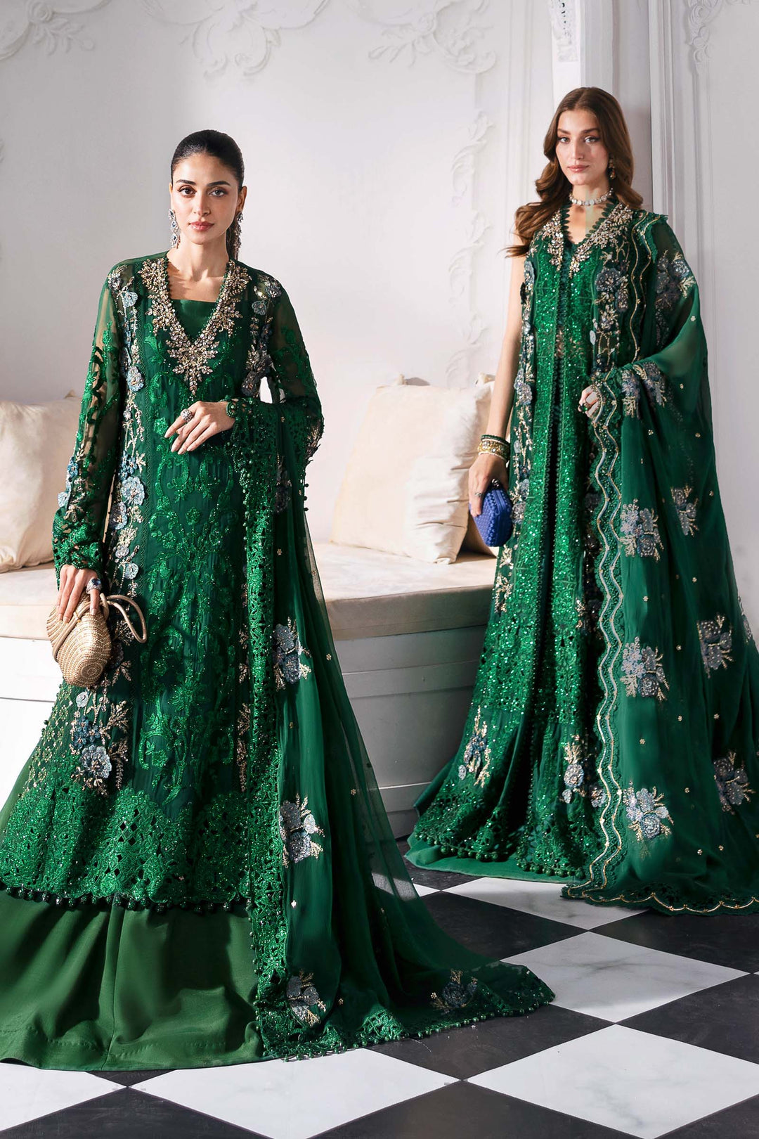 Maria B Embroidered Chiffon Suit