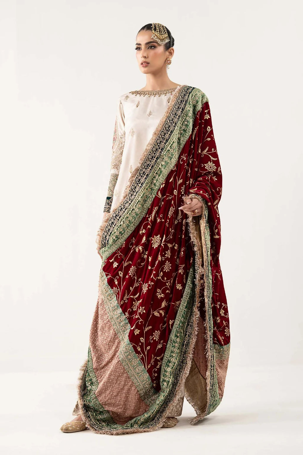 Maria B Embroidered Luxury Raw Silk Suit