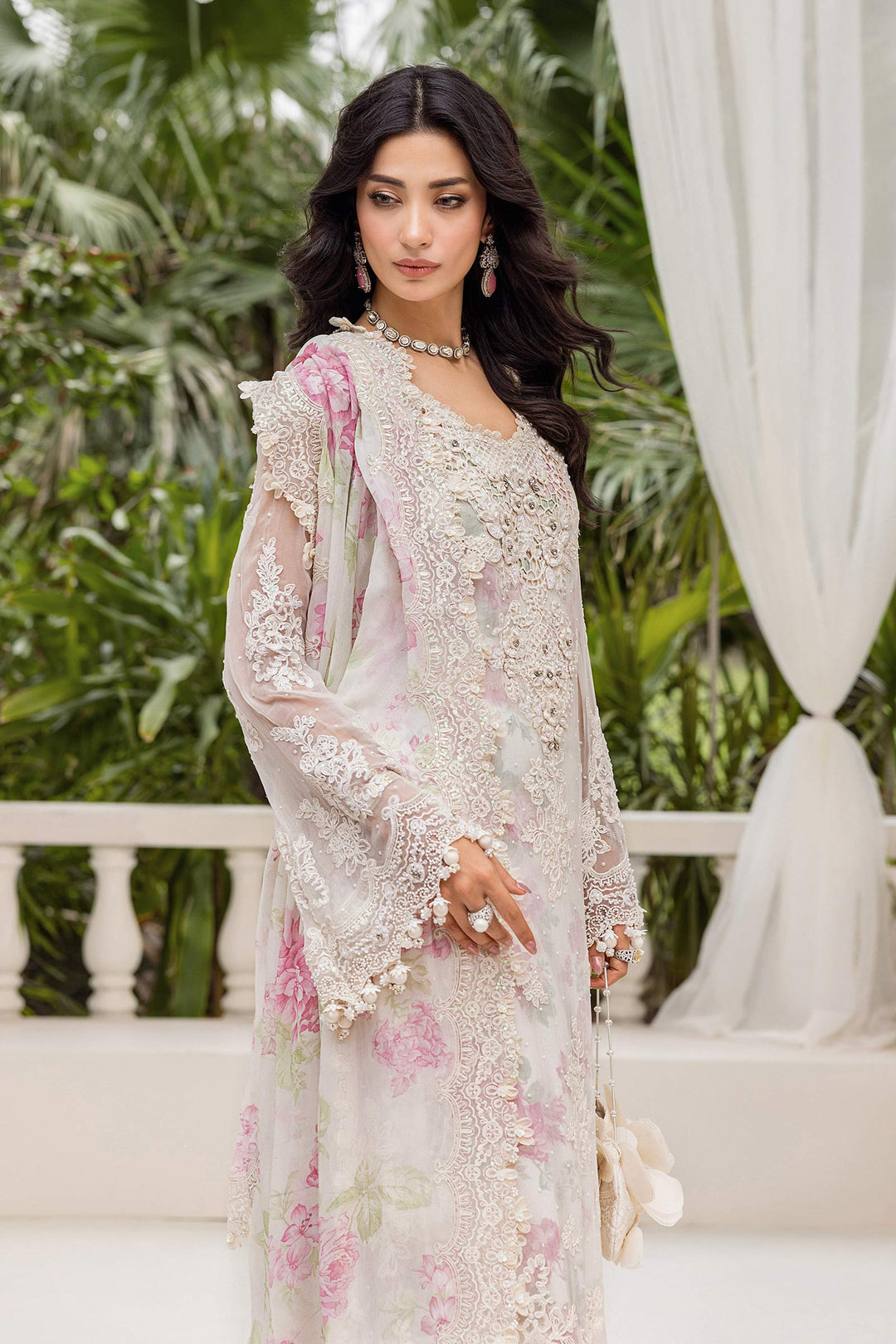 Maria B Embroidered Chiffon Suit