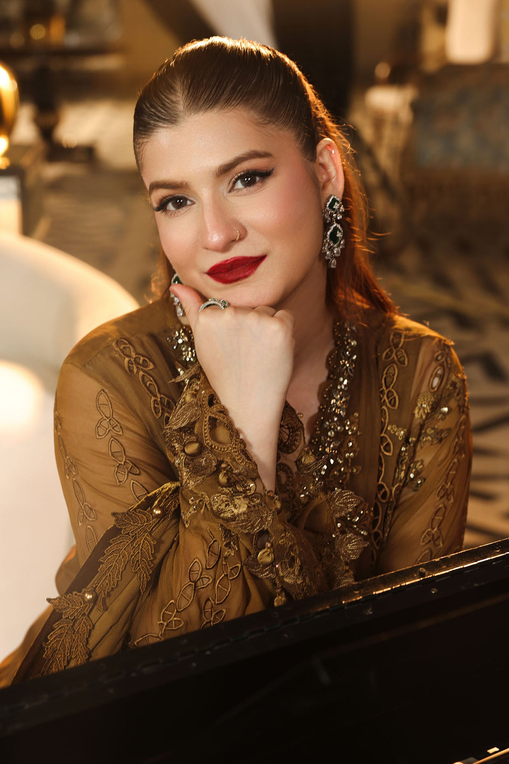 Maria B Embroidered Luxury Chiffon Dress