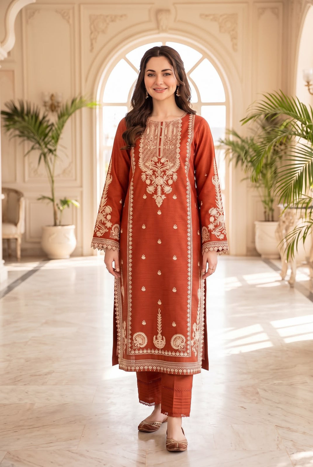 Embroidered Luxury Winter Creation 2 Pc