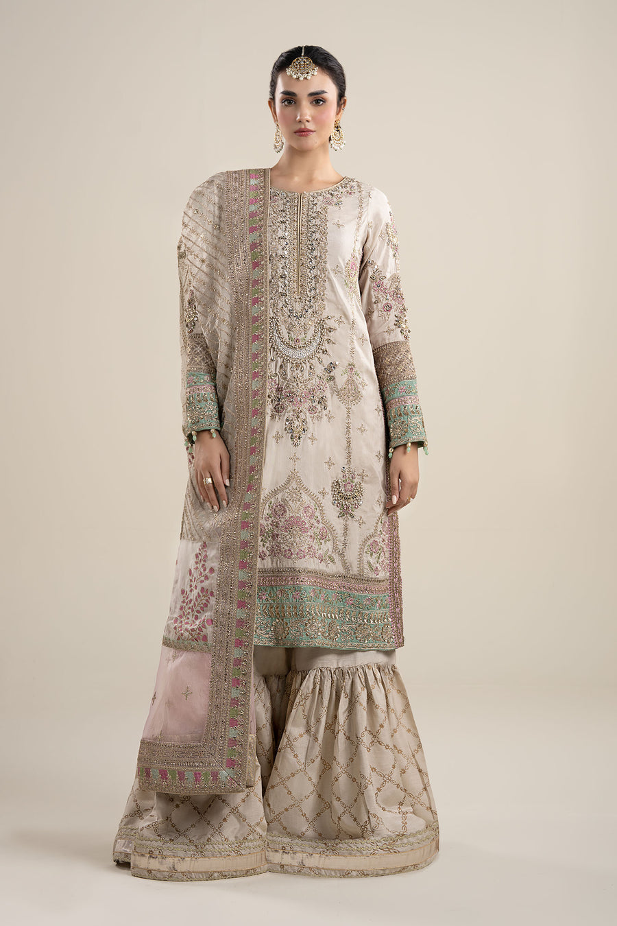 Maria B 3 Pc Embroidered Suit