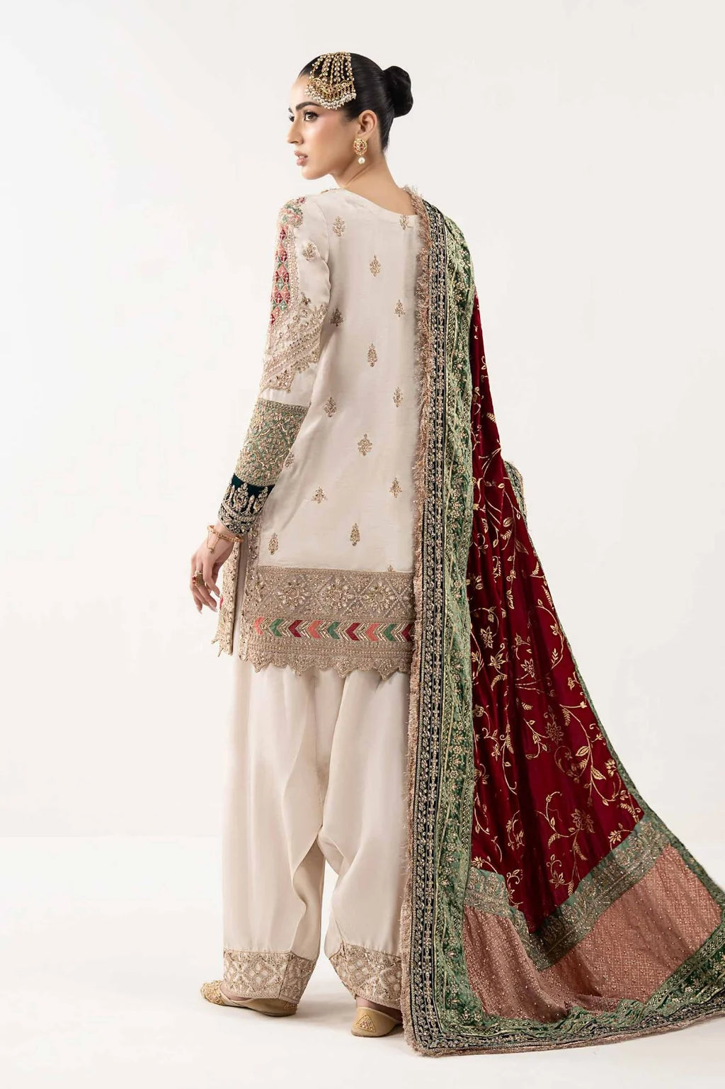 Maria B Embroidered Luxury Raw Silk Suit