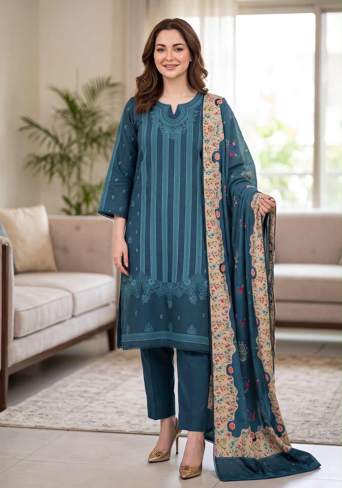 Embroidered Luxury Winter Creation