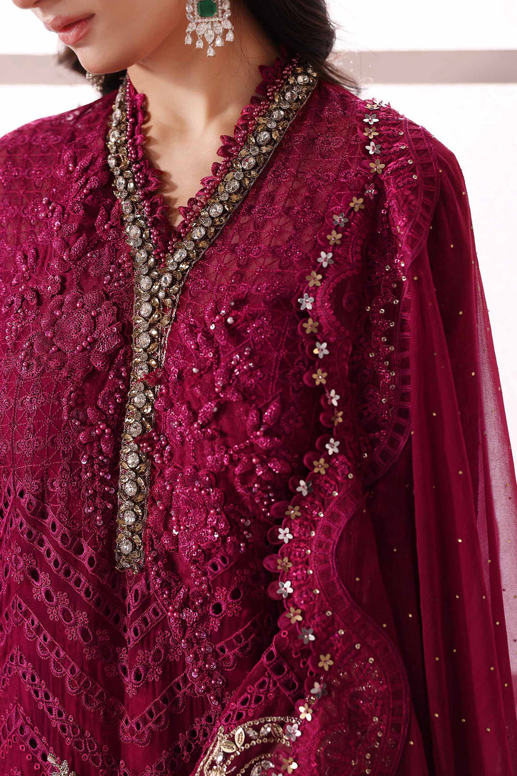 Maria B Luxury Embroidered Chiffon Unstitched Suit