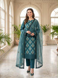 Embroidered Mid Season Cotton Suit