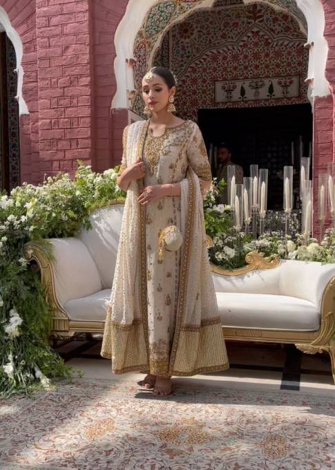 Haris Shakeel Handmade 3 Pc Suit