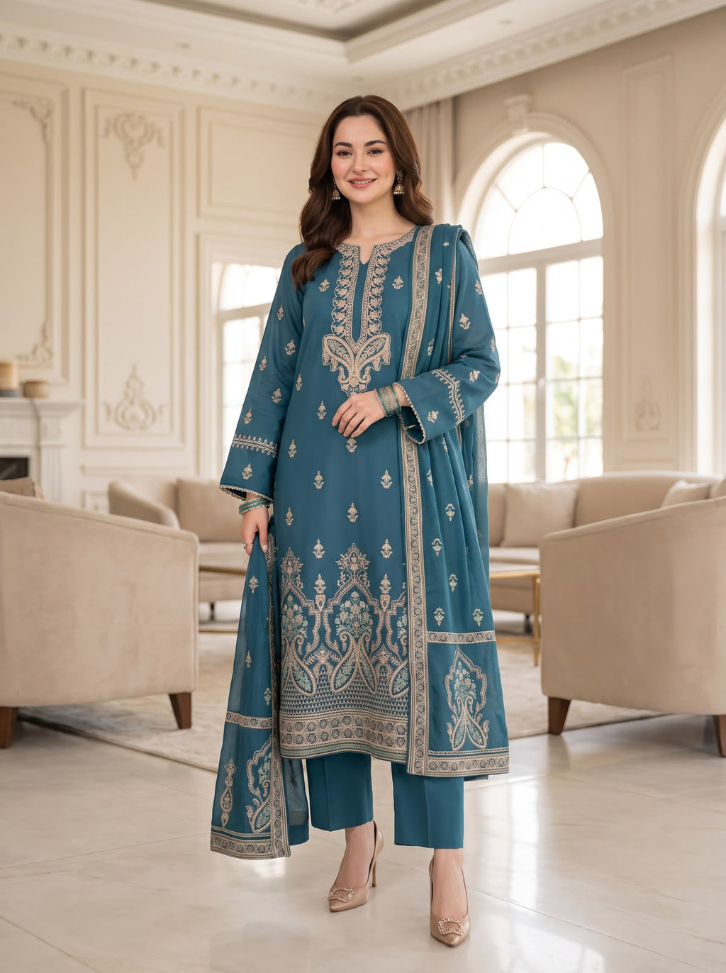 Embroidered Luxury Winter Creation