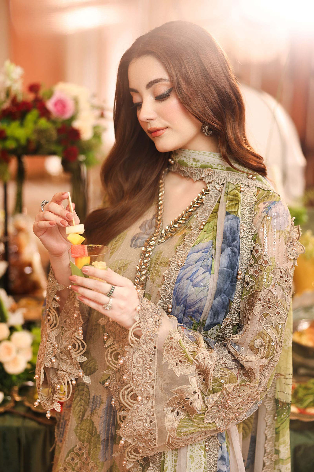 Maria B Embroidered Luxury Chiffon Dress