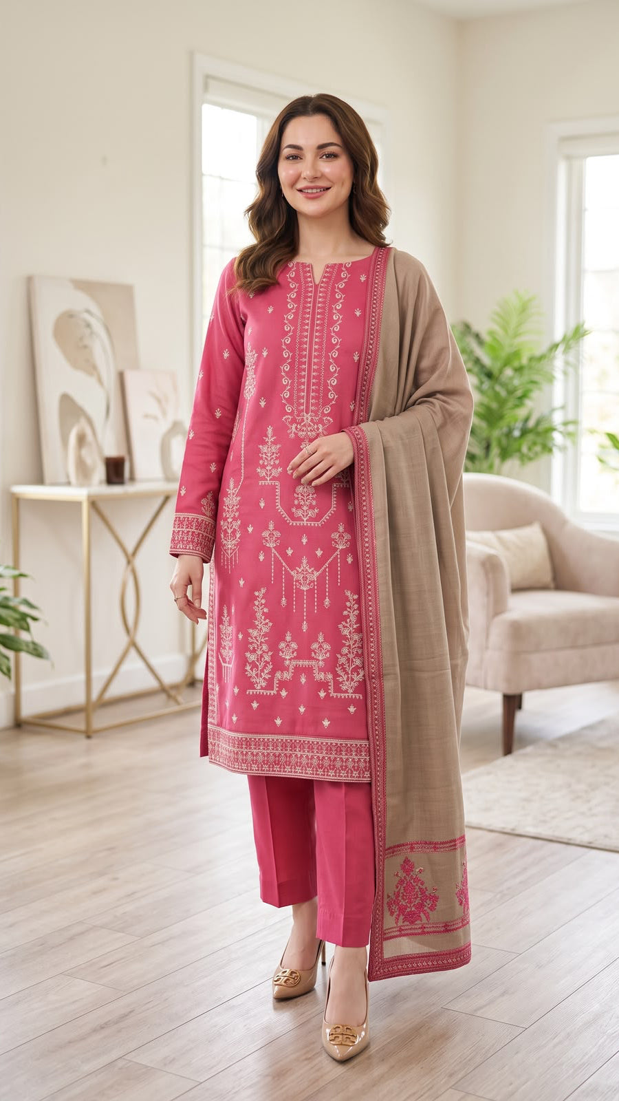 Embroidered Luxury Winter Creation