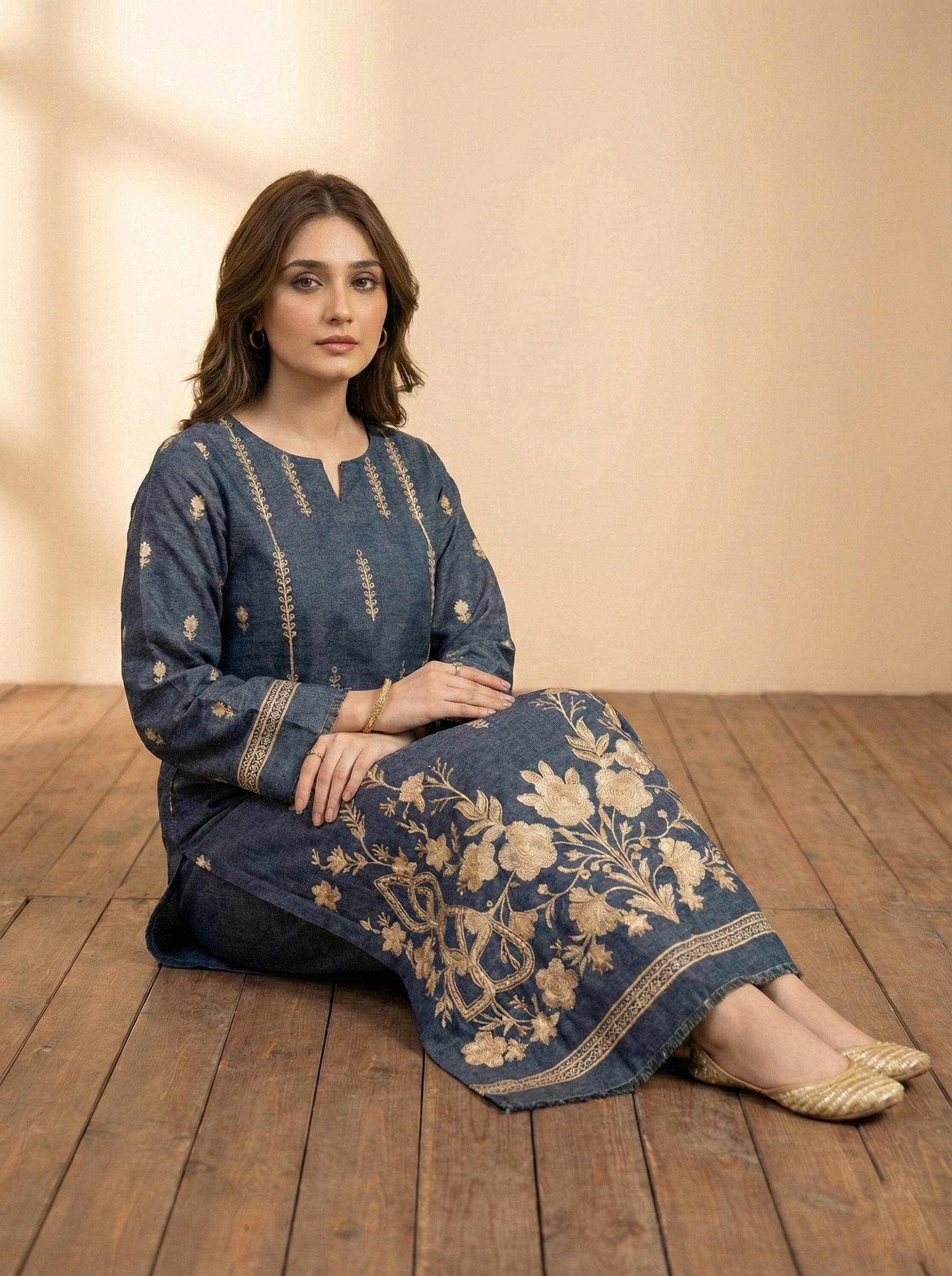 Embroidered Karandi 2 Pc