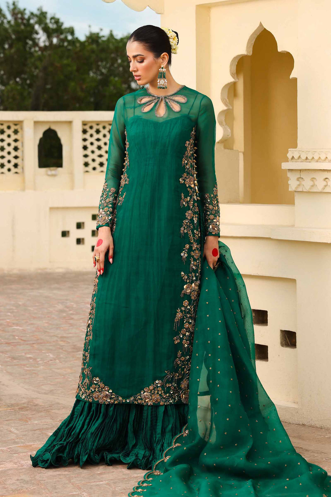 Maria B Unstitched Handwork Suit