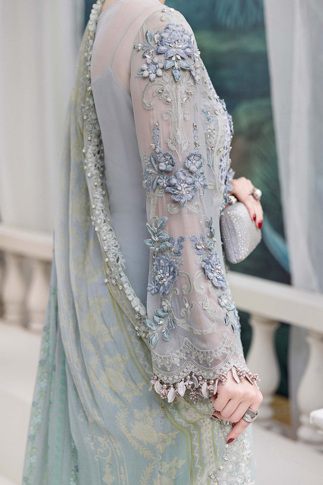 Maria B Embroidered Chiffon Suit