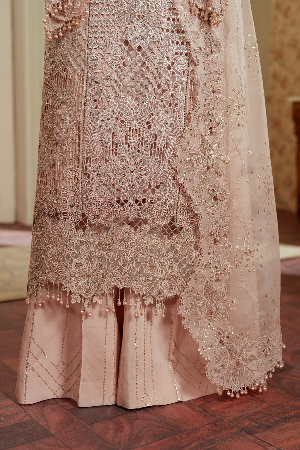 Baroque Embroidered Organza