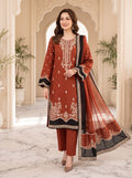 Embroidered Luxury Shamooz Silk Dress