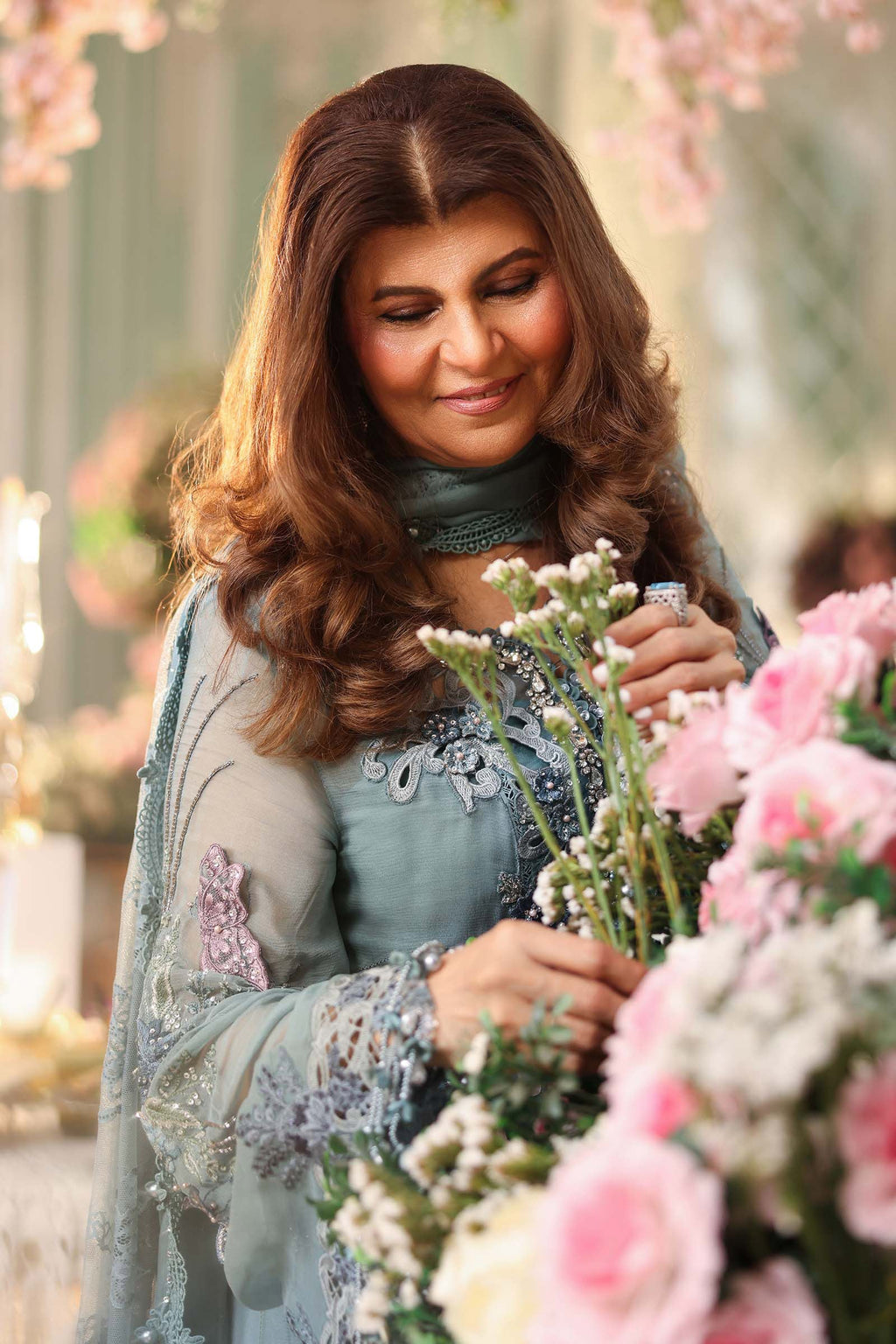 Maria B Embroidered Luxury Chiffon Dress