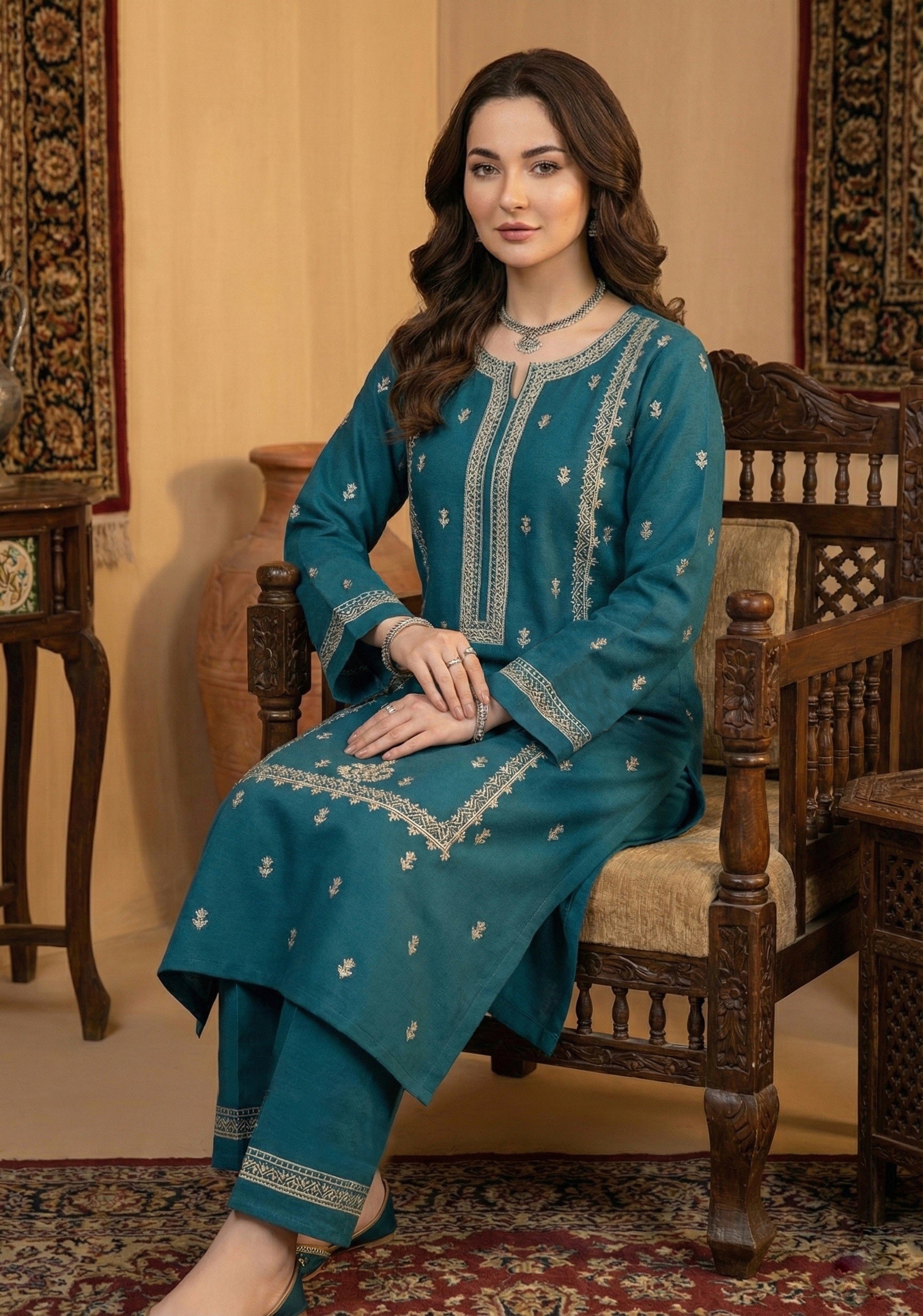 Embroidered Karandi 2 Pc