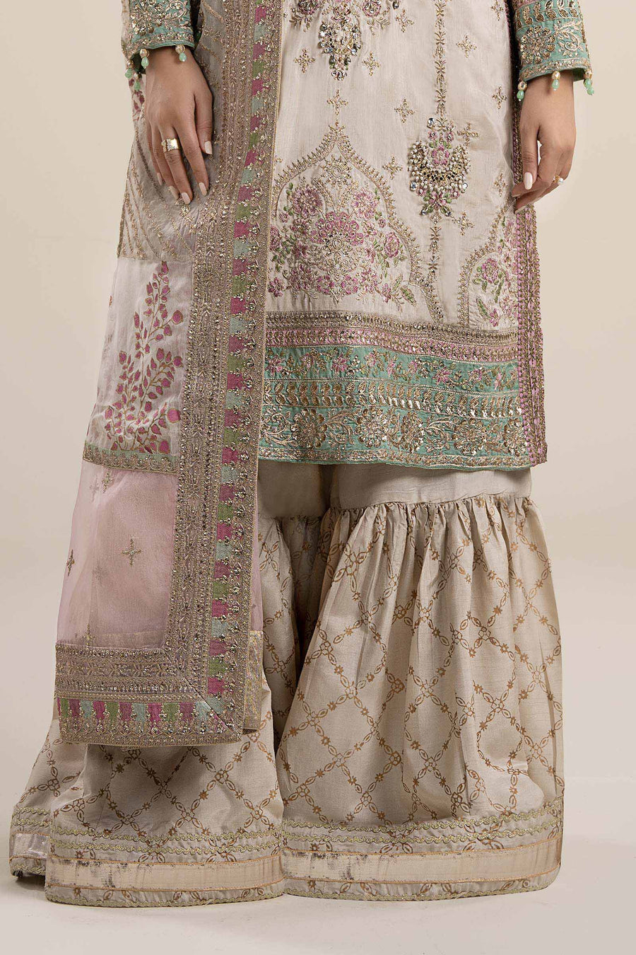 Maria B 3 Pc Embroidered Suit
